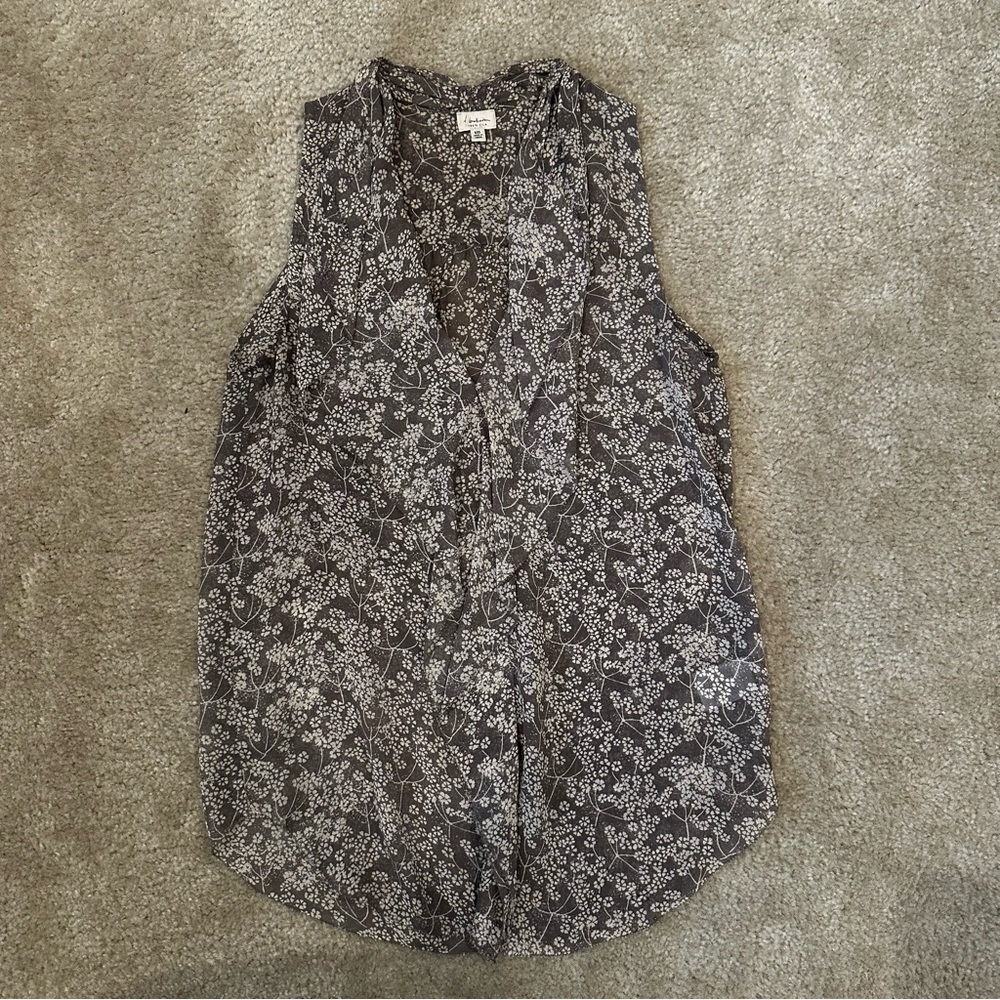 Aritzia Babaton Floral Silk Blouse